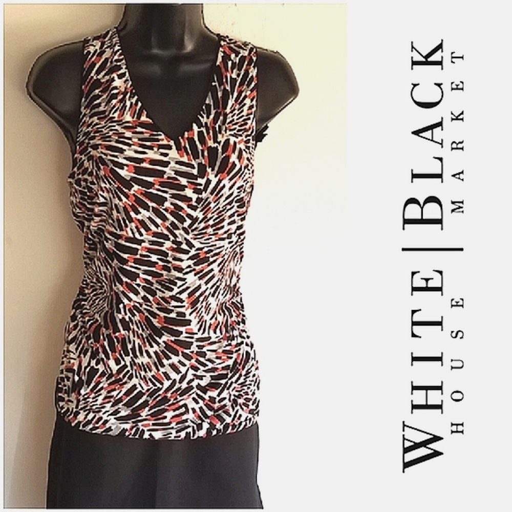 White House Black Market Wrap Sleeveless Blouse